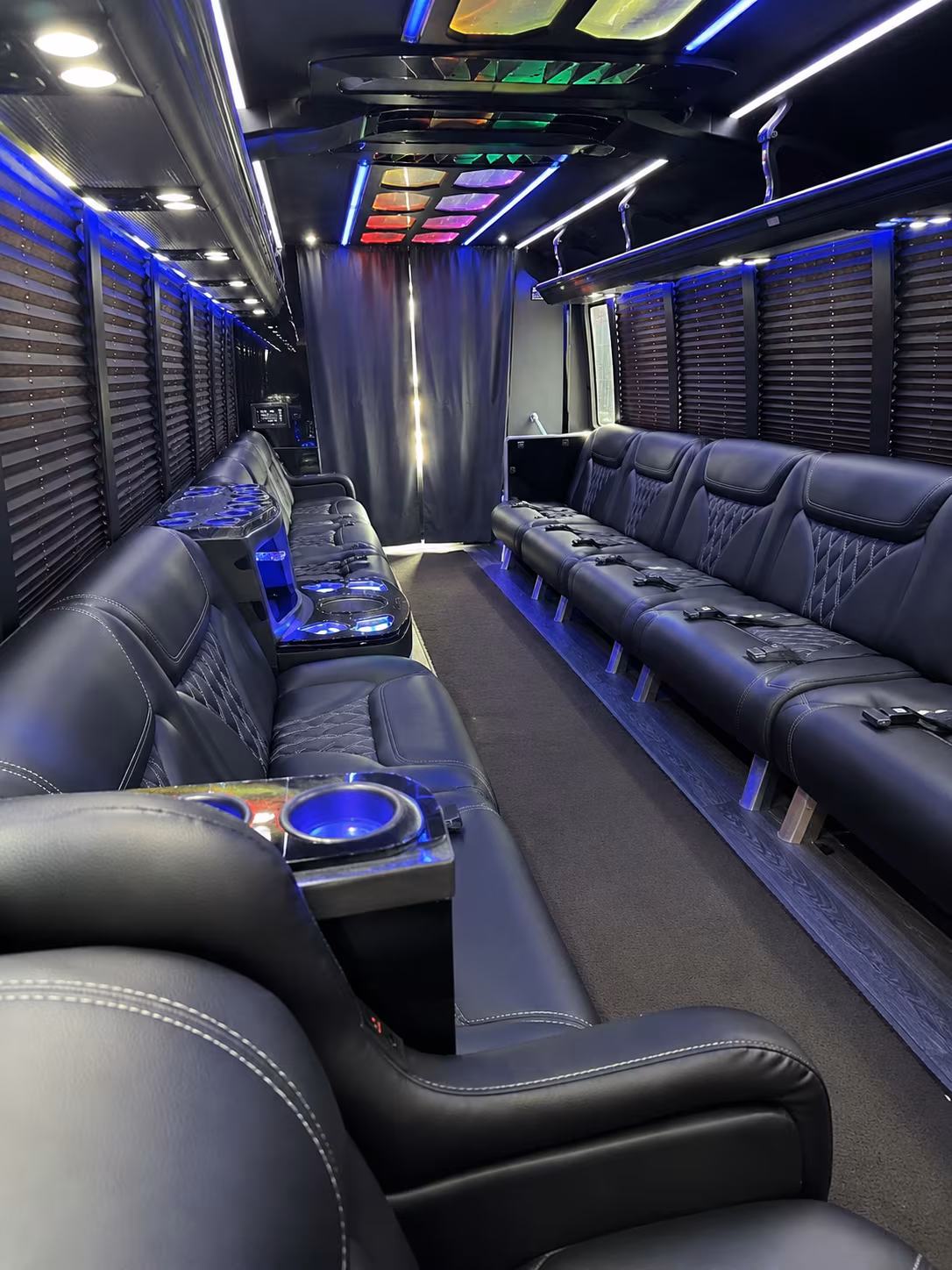 18 Passenger Party Bus Inside