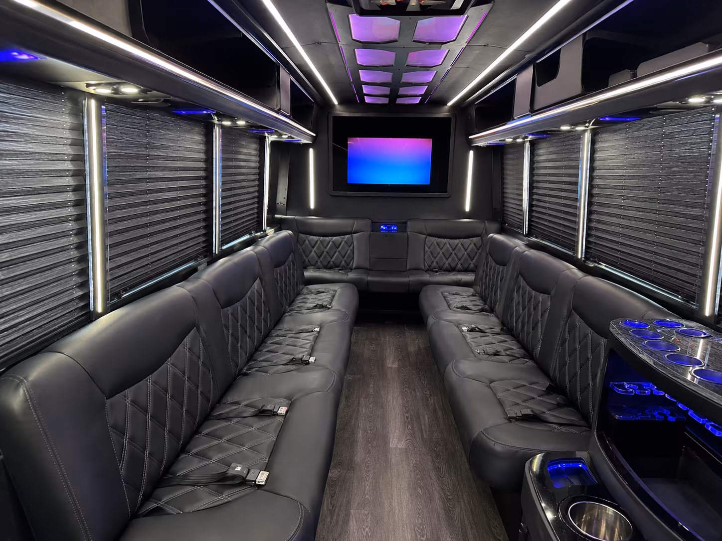 Lubbock Birthday, Sweet 16, & Quinceañera Transportation party bus exterior