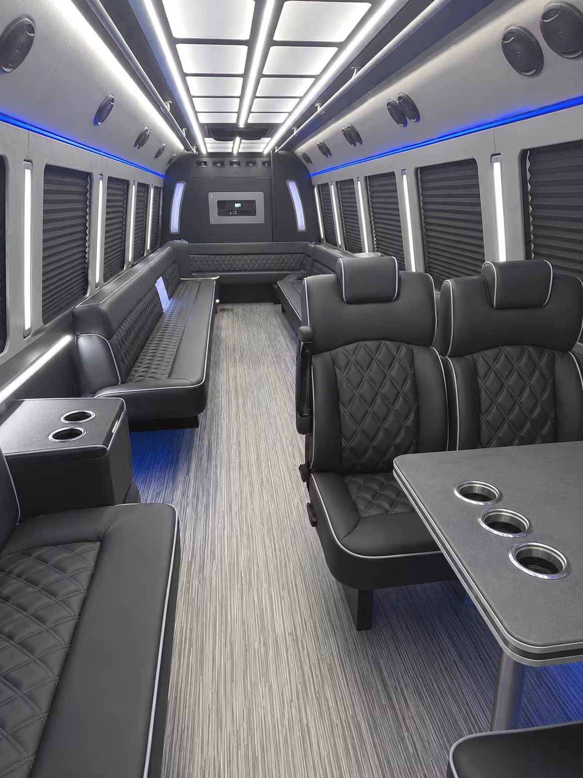 Lubbock Prom & Homecoming Transportation party bus interior