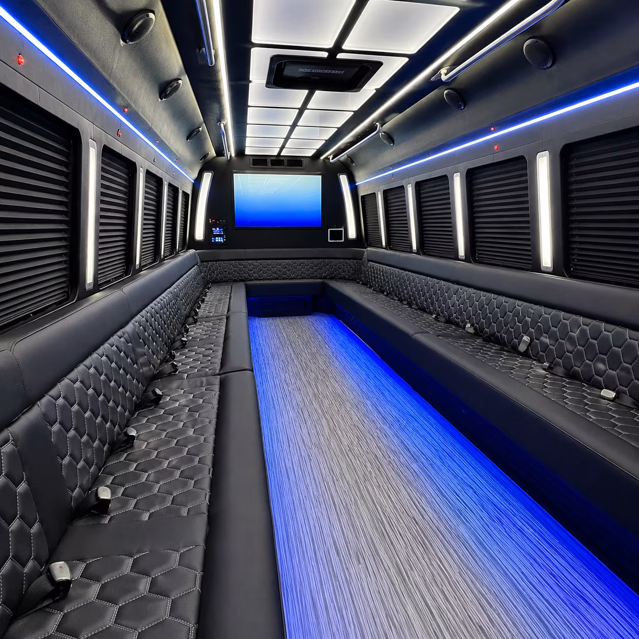 Lubbock Prom & Homecoming Transportation party bus exterior