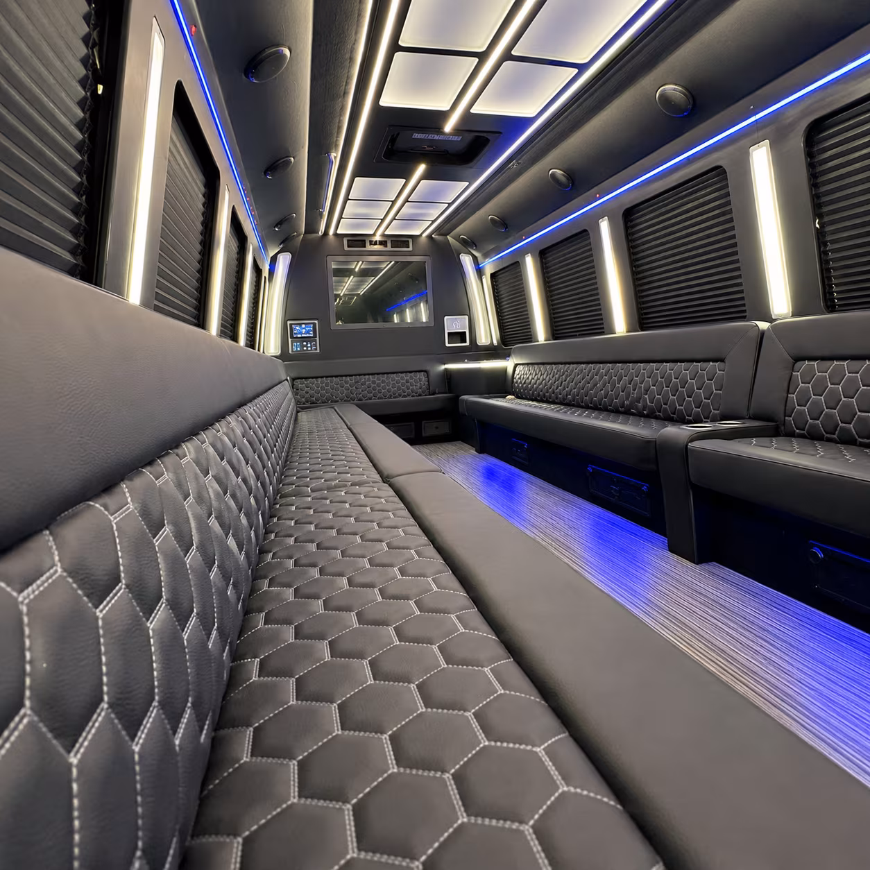 Lubbock Sporting Event Transportation party bus exterior
