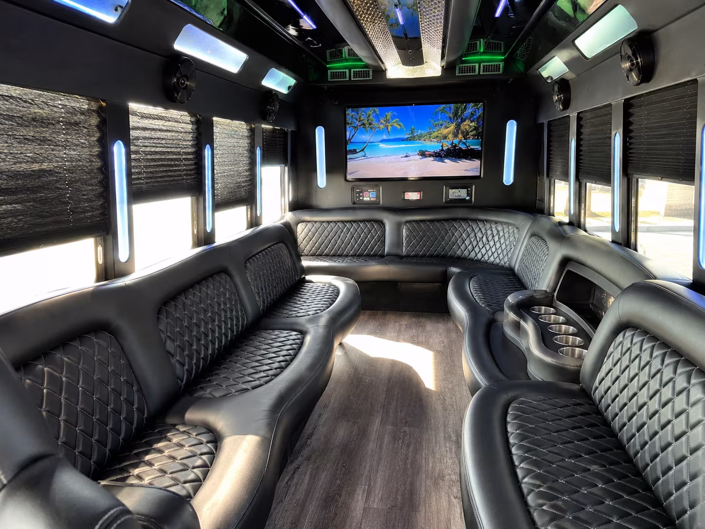 Lubbock Wedding Transportation party bus exterior