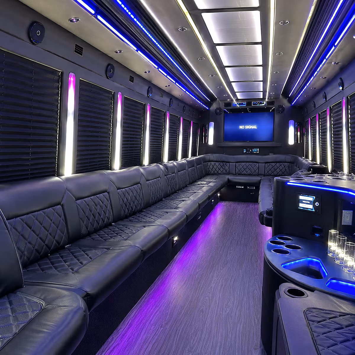 Lubbock Winery Tour & Pub Crawl Transportation party bus interior